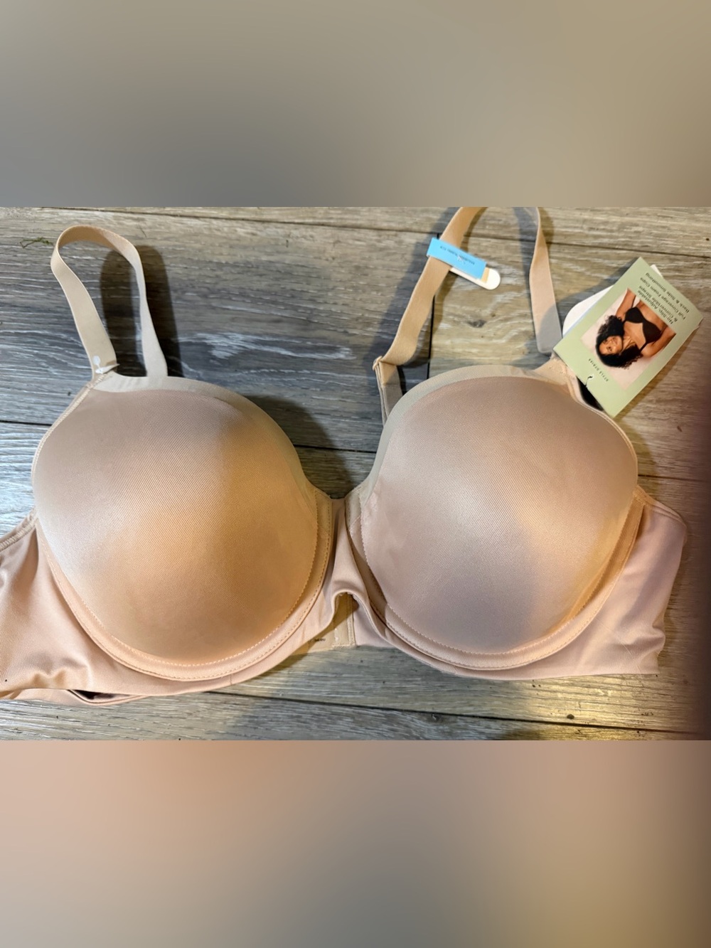 Bali Nude T-Shirt Bra with Underwire Support 42C-NWT
